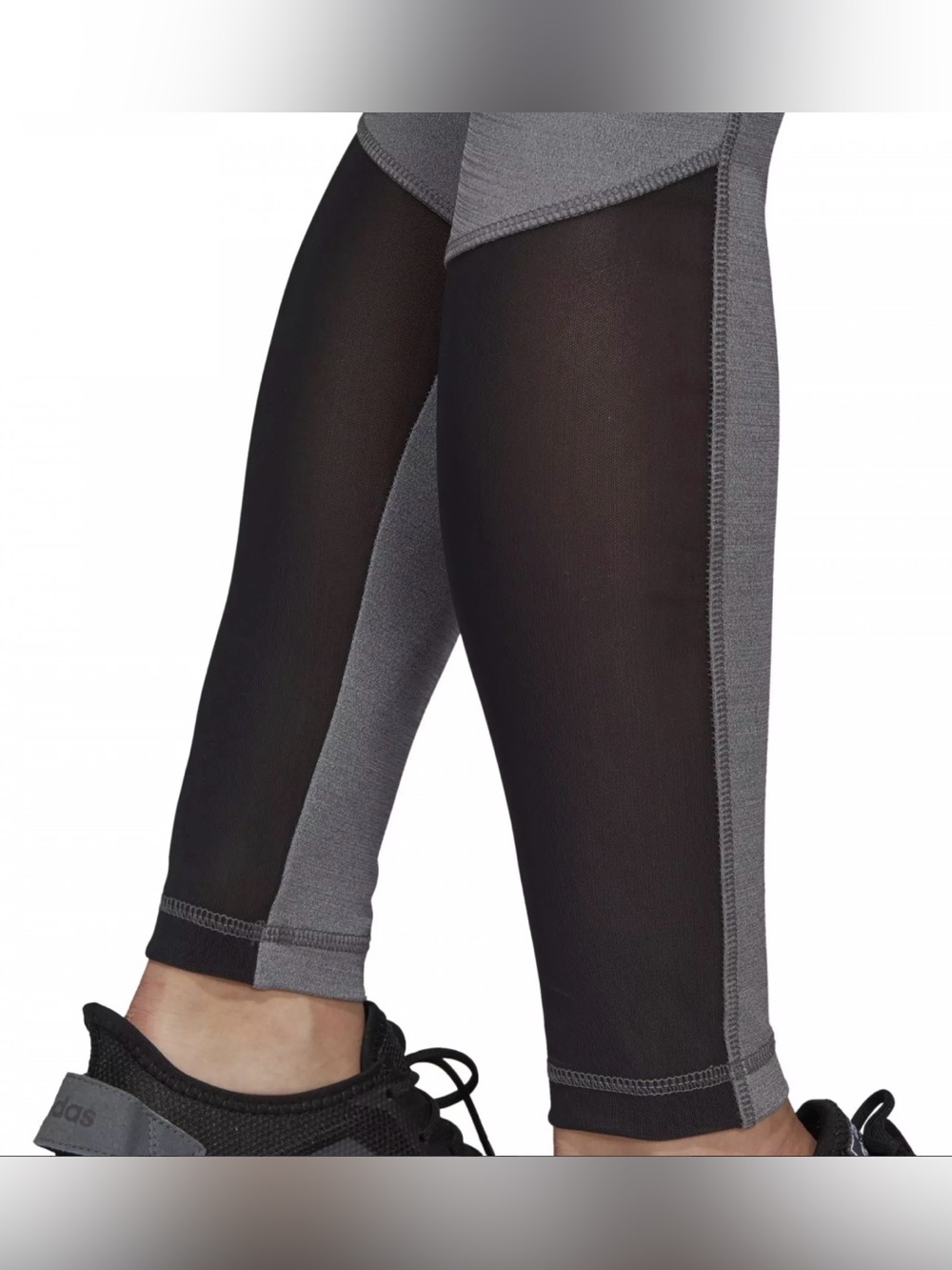 Adidas Tights W D2M Lo Hr Grey Large NWT - Picture 4 of 12